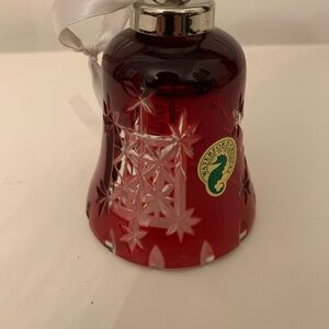 Waterford Red Snow  Crystals Bell Ornament